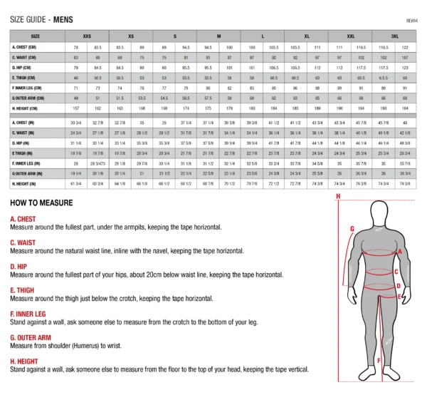 NEW_2021_Protection_Measurements_Charts_Rev04-01 Lukas Bikes Alpinestars Zaščitna Jakna Otroška Paragon Lite